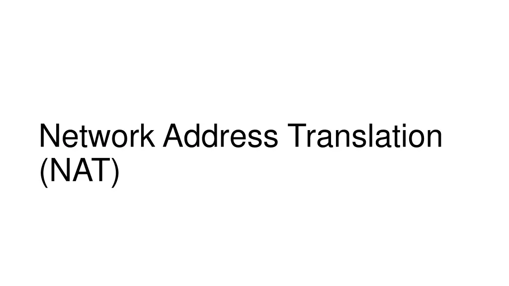 network address translation nat