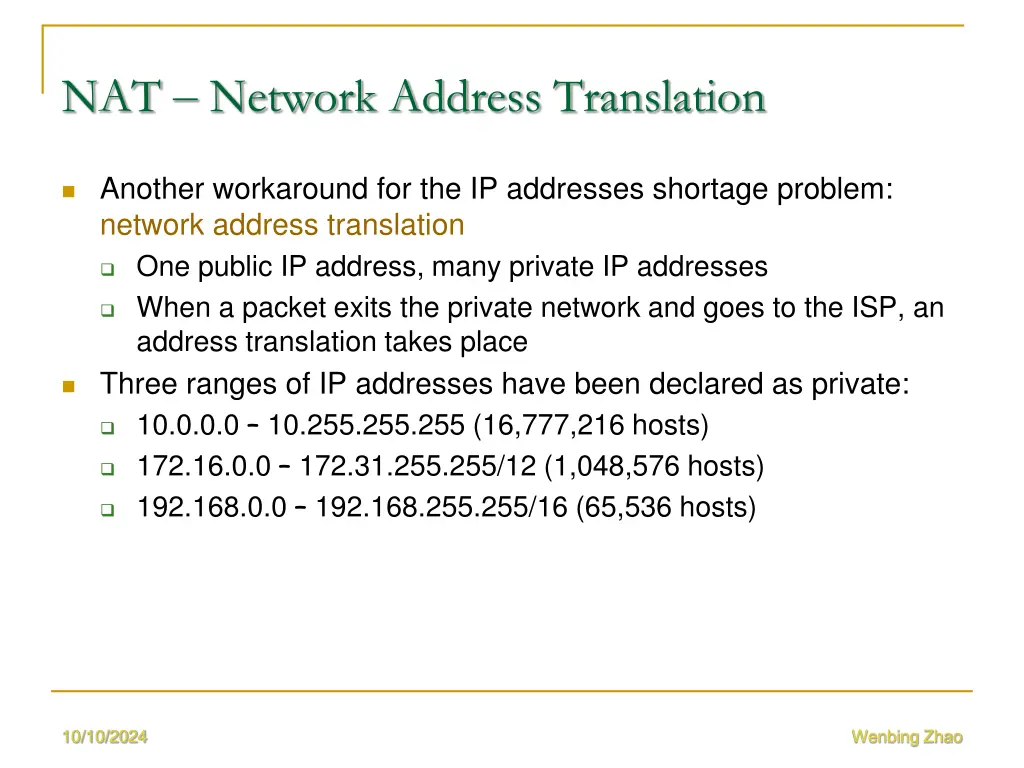 nat network address translation