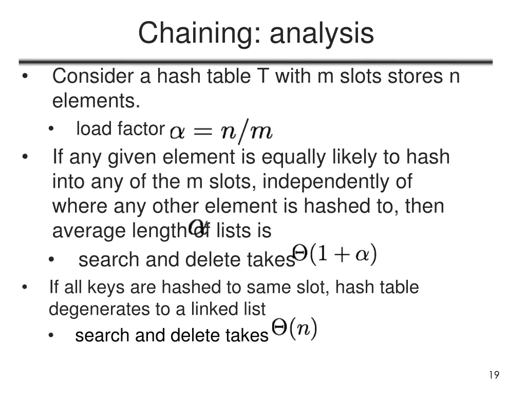 chaining analysis