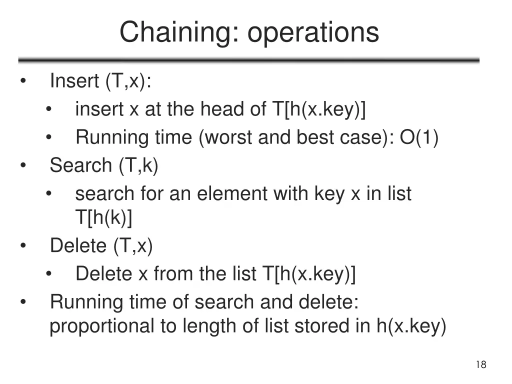 chaining operations