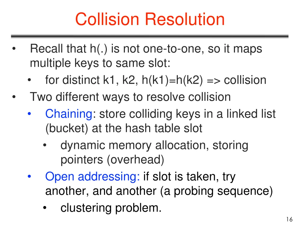 collision resolution