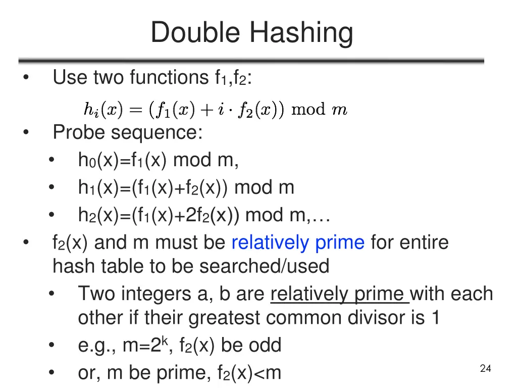 double hashing