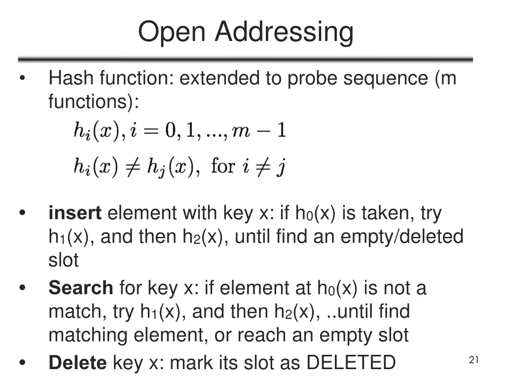 open addressing