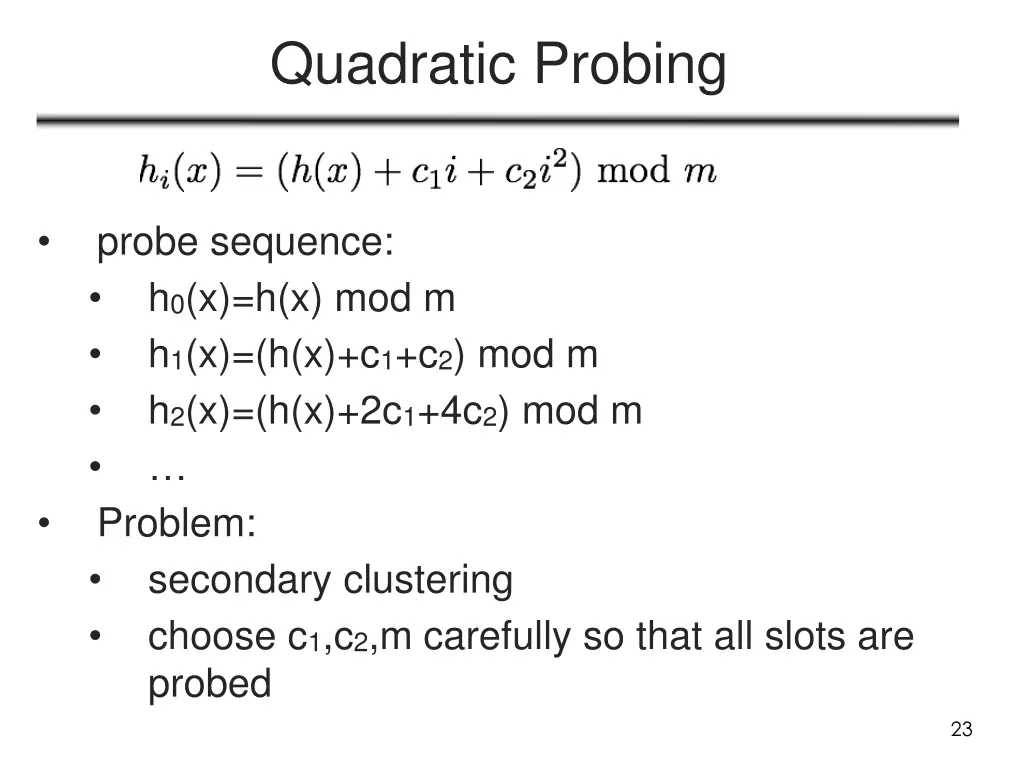 quadratic probing