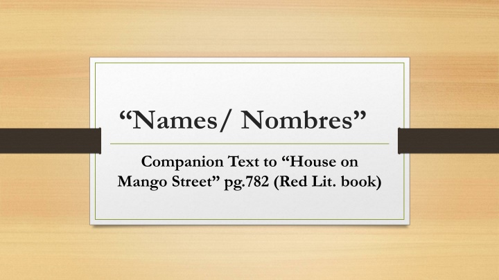 names nombres