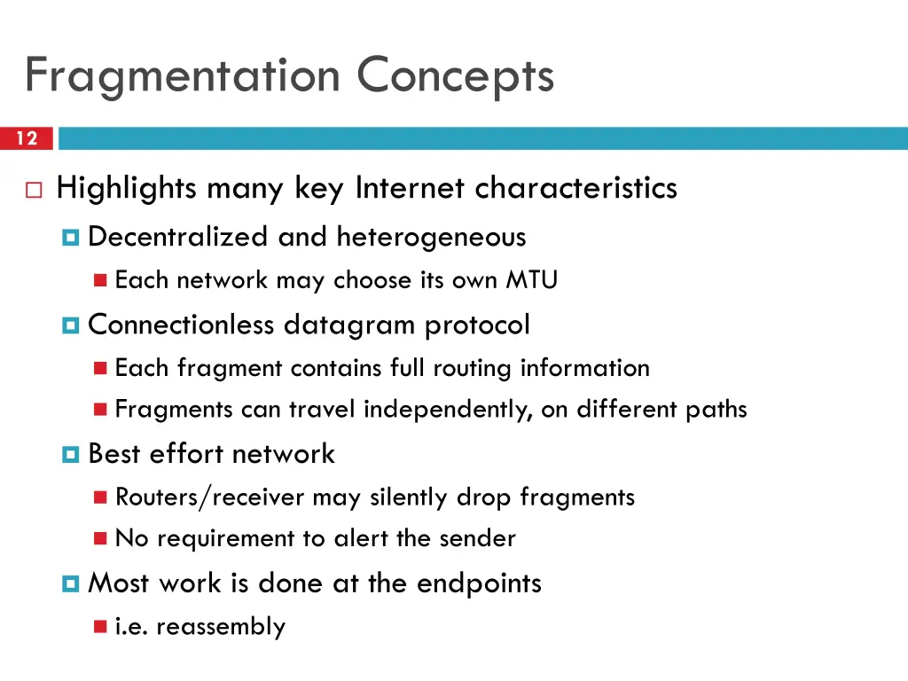 fragmentation concepts