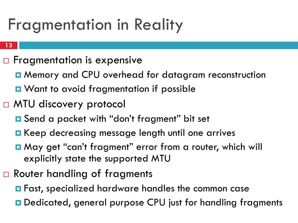 fragmentation in reality