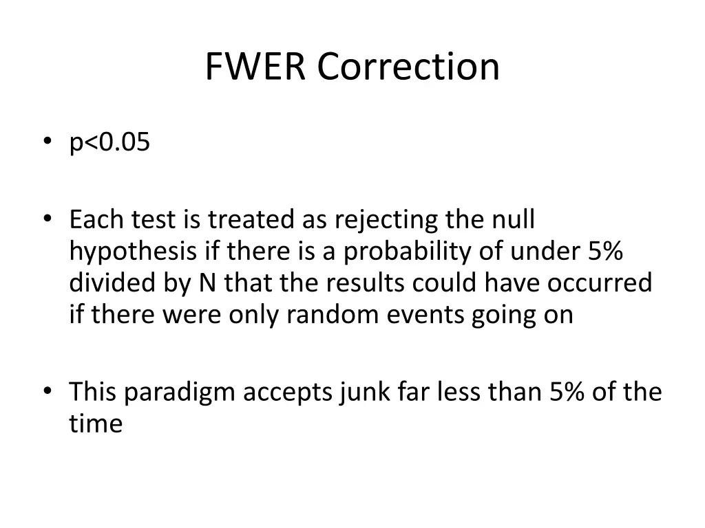 fwer correction