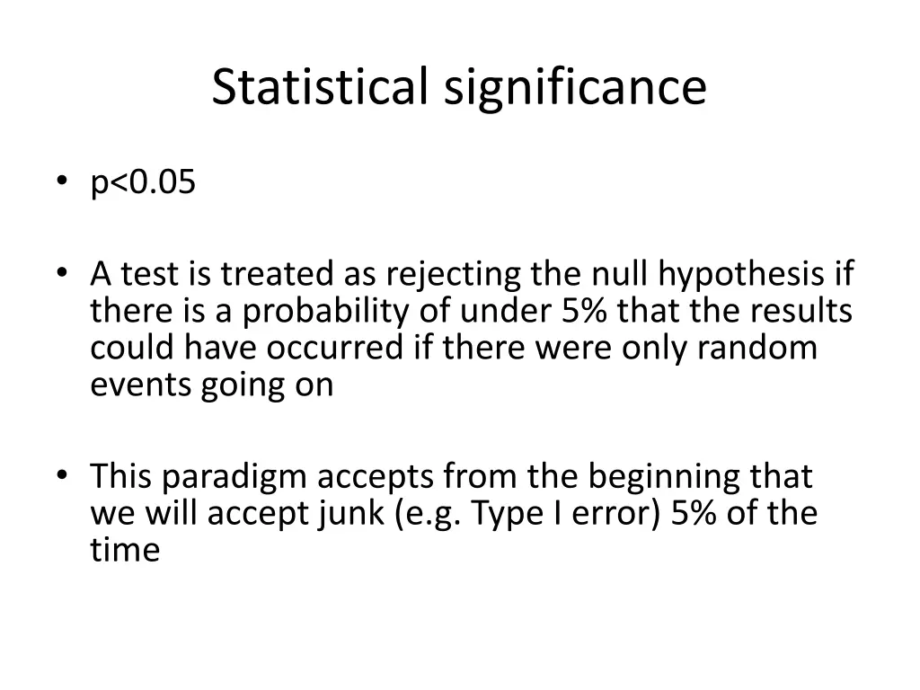 statistical significance