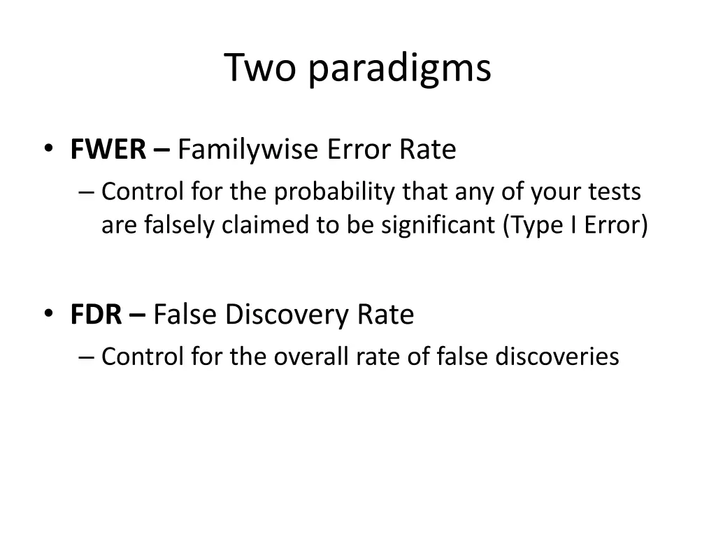 two paradigms