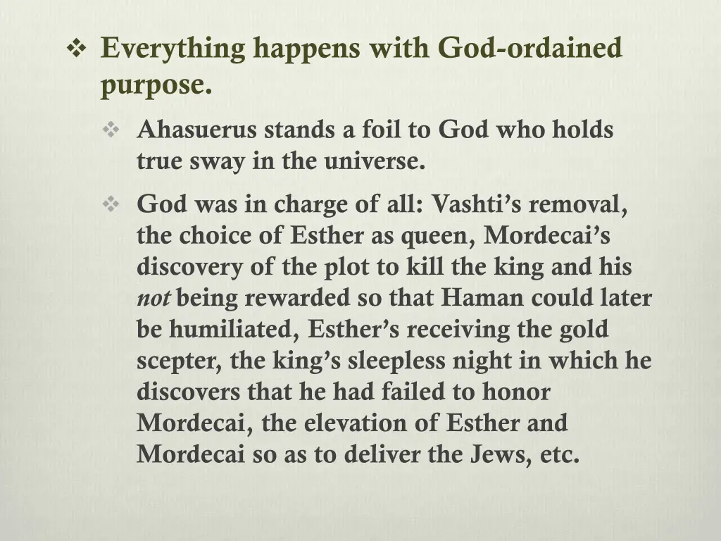 everything happens with god ordained purpose