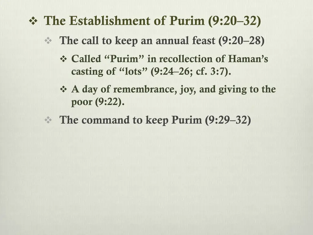 the establishment of purim 9 20 32