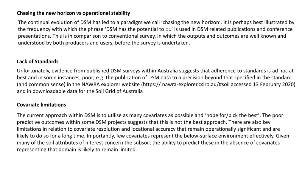 chasing the new horizon vs operational stability