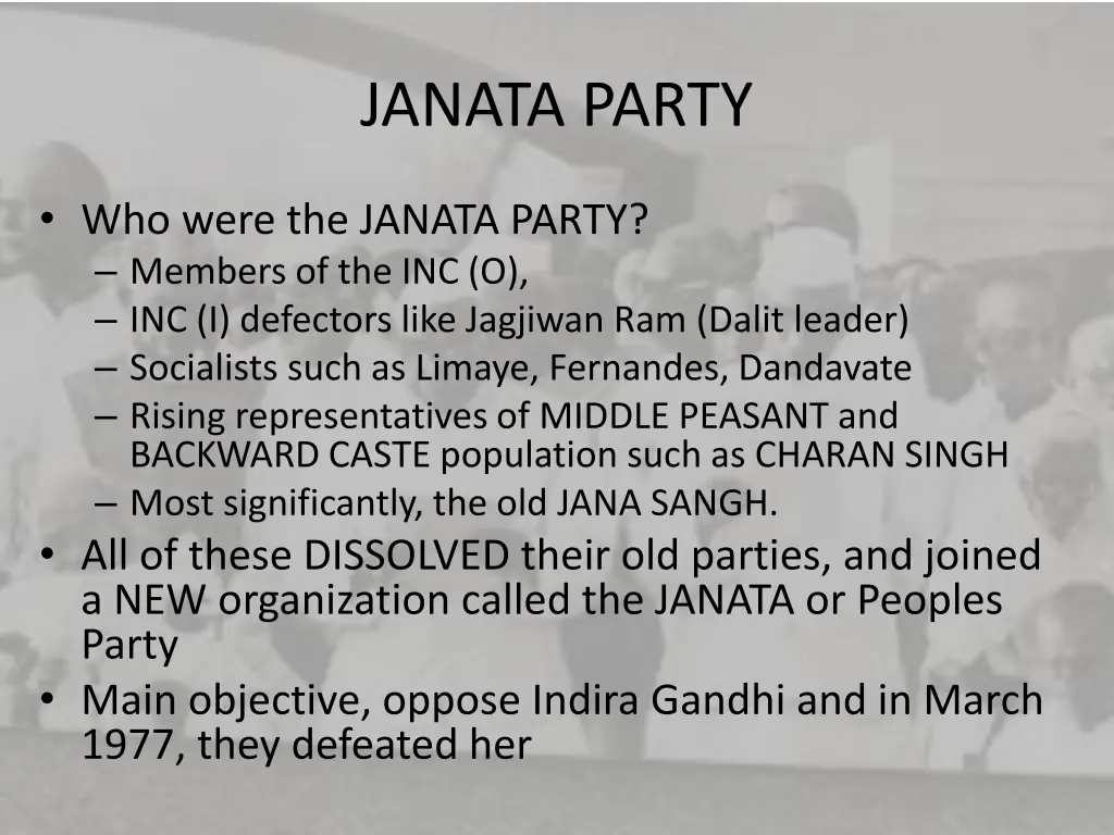 janata party