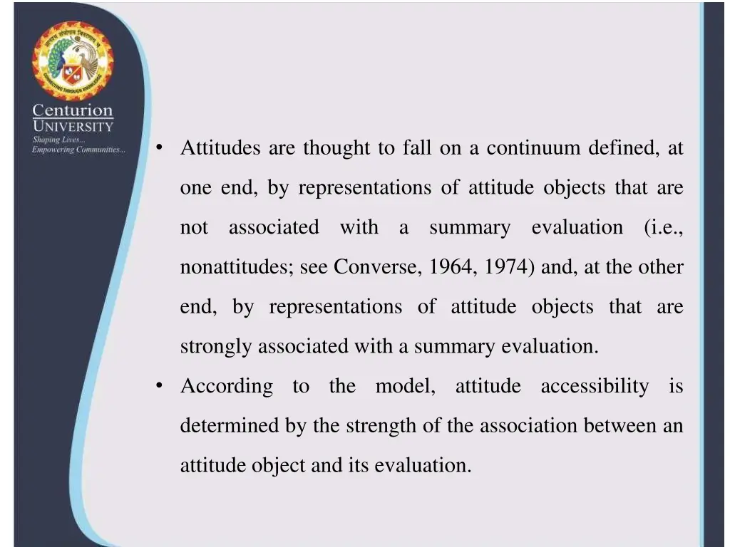 attitudes are thought to fall on a continuum