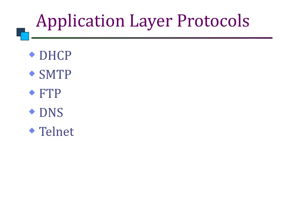 application layer protocols