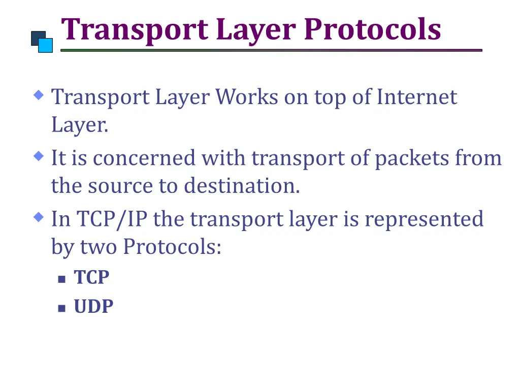 transport layer protocols