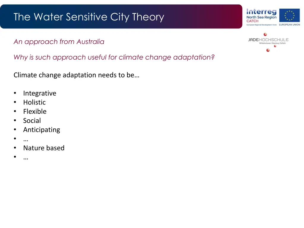 the water sensitive city theory 3