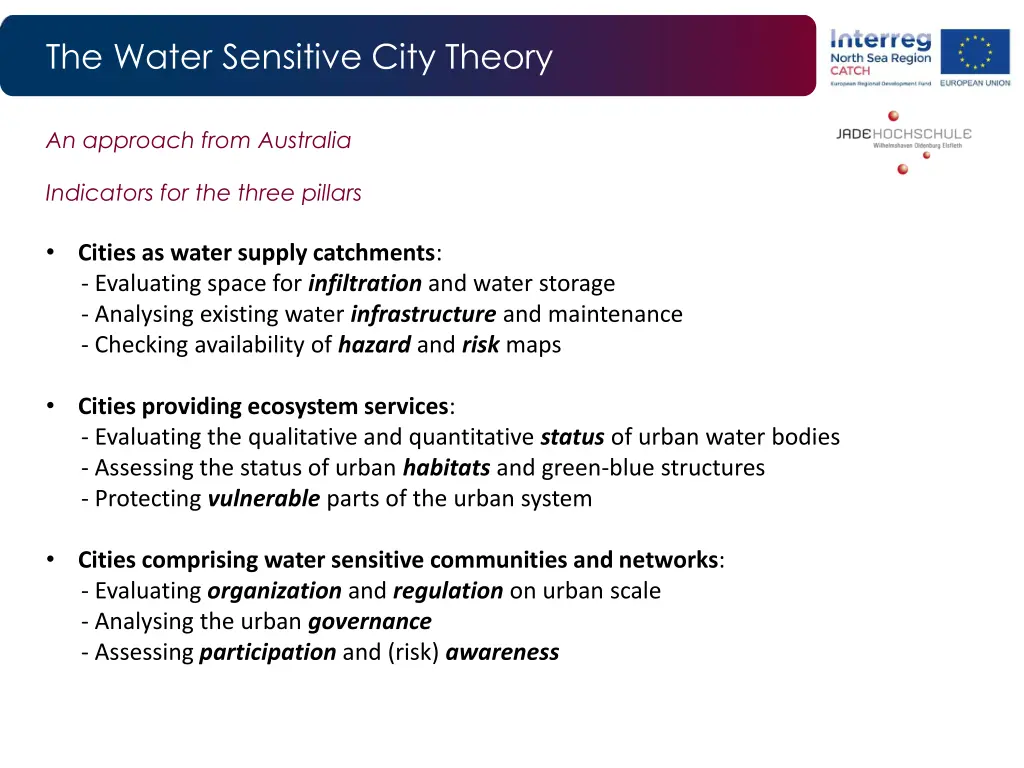 the water sensitive city theory 5