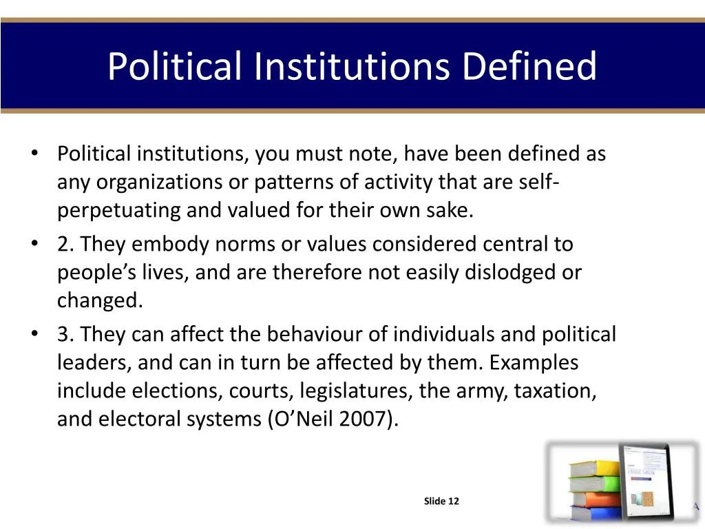 political institutions defined