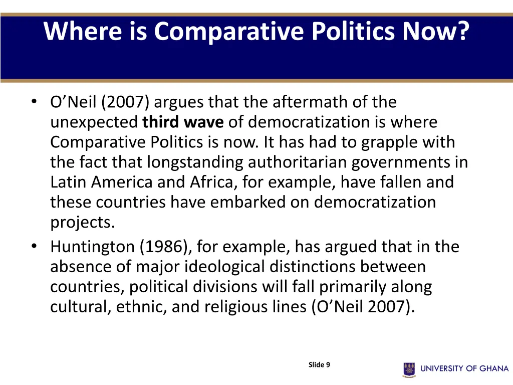 where is comparative politics now