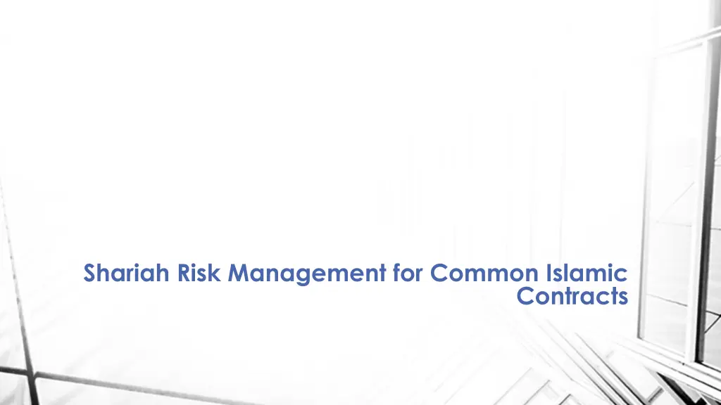 shariah risk management for common islamic