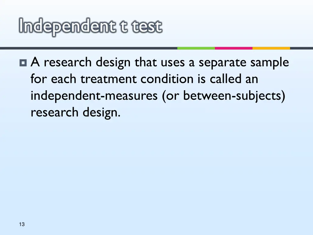 independent t test