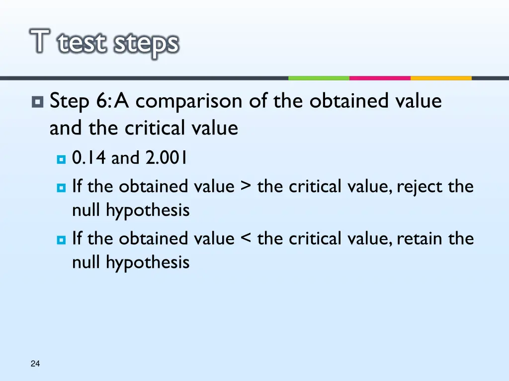 t test steps 6