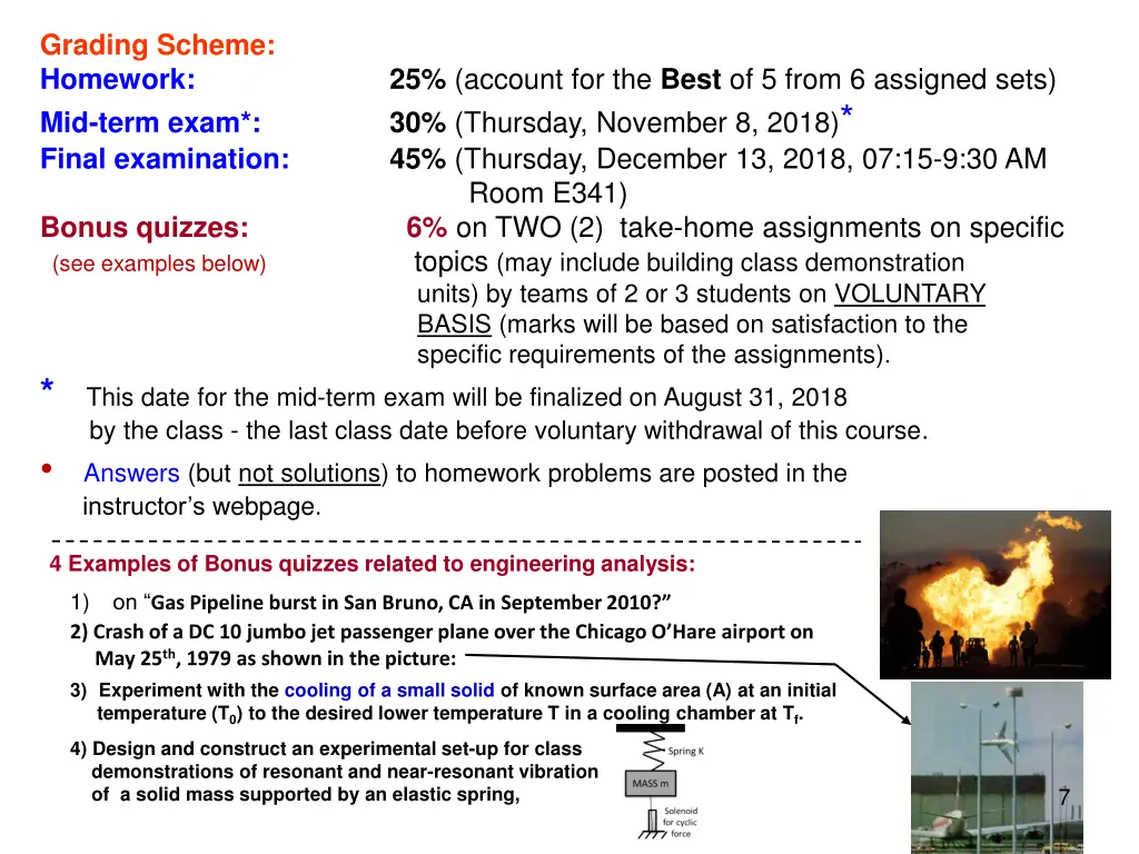 grading scheme homework mid term exam final