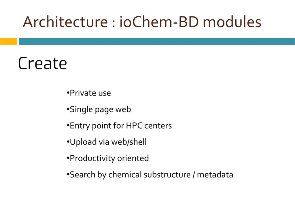 architecture iochem bd modules