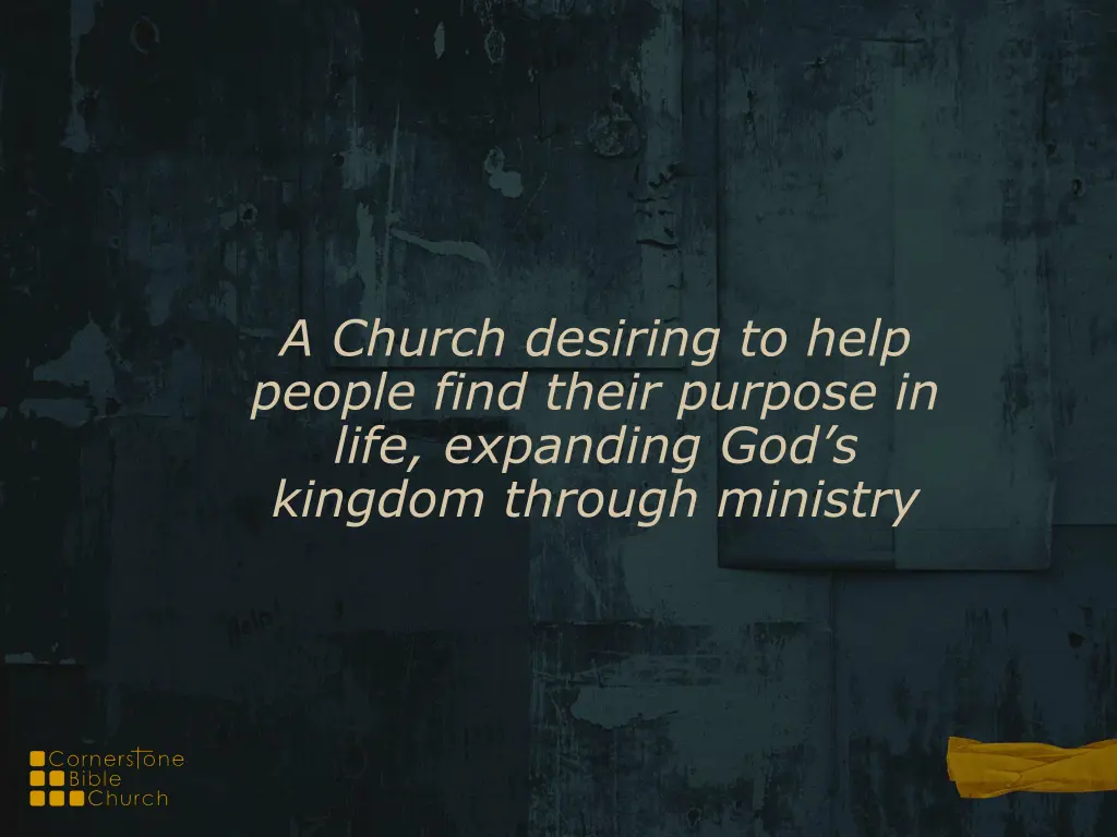 a church desiring to help people find their