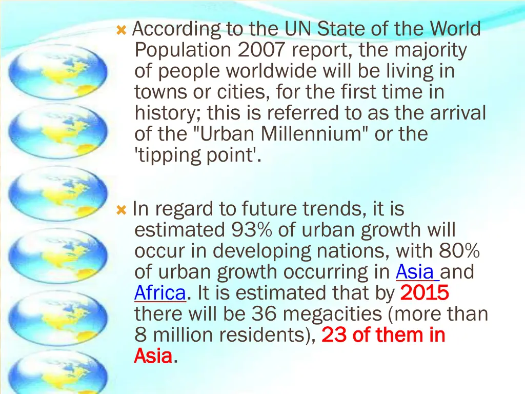 according to the un state of the world population