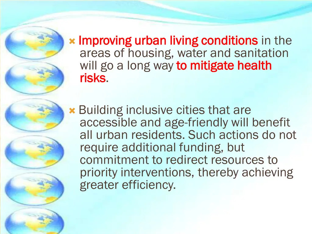 improving improving urban areas of housing water