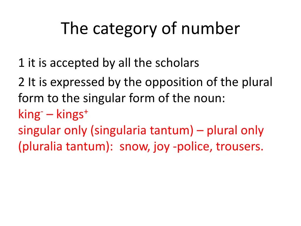 the category of number