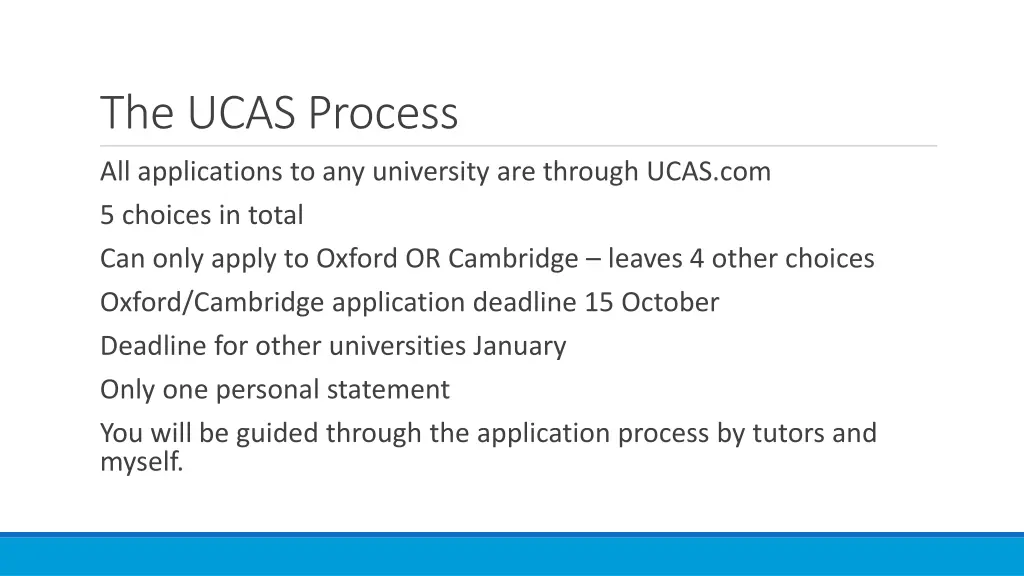 the ucas process