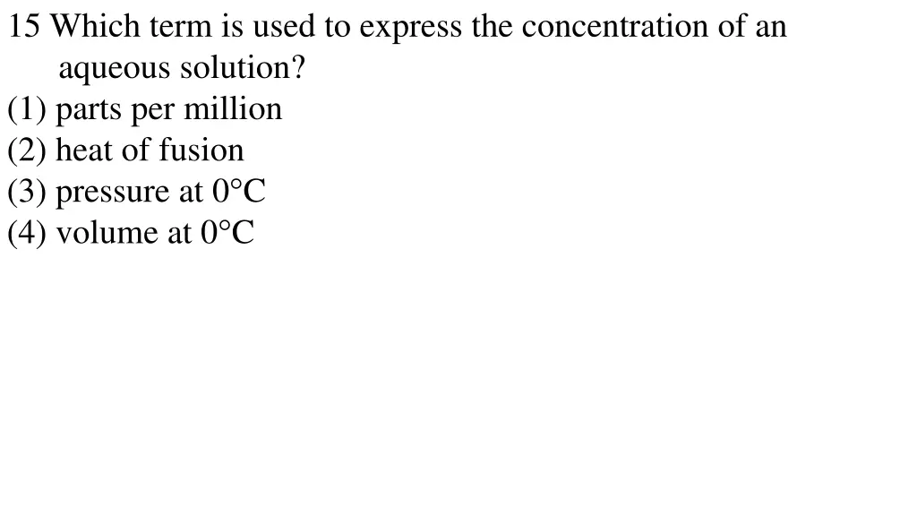 15 which term is used to express