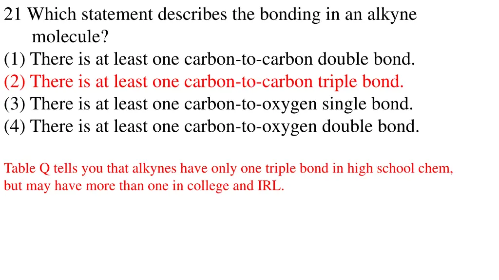 21 which statement describes the bonding 1