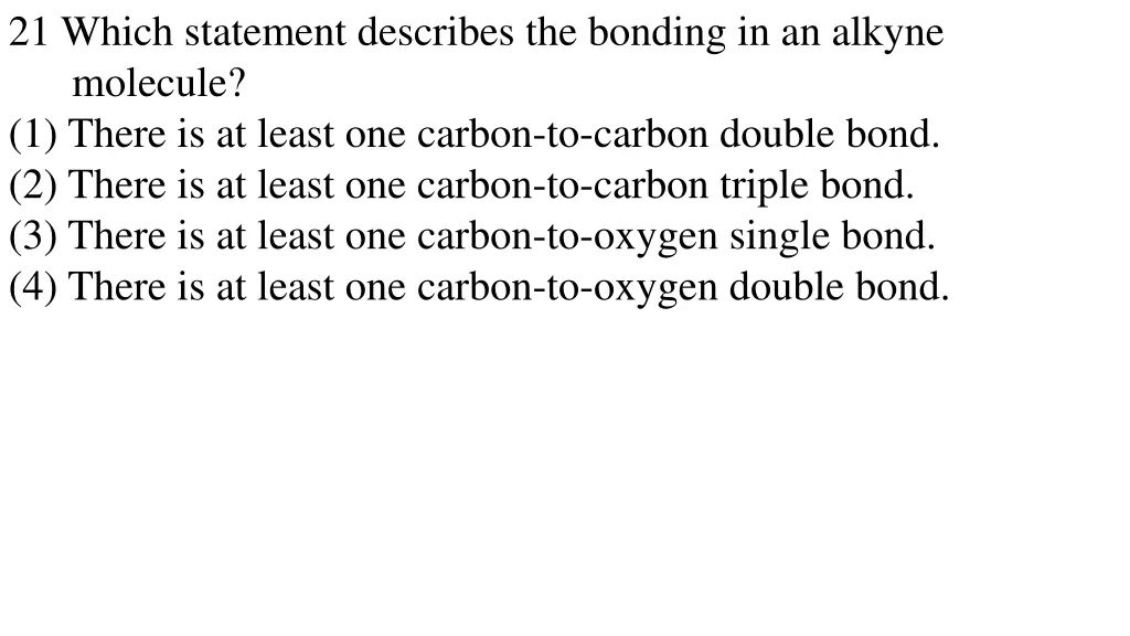 21 which statement describes the bonding