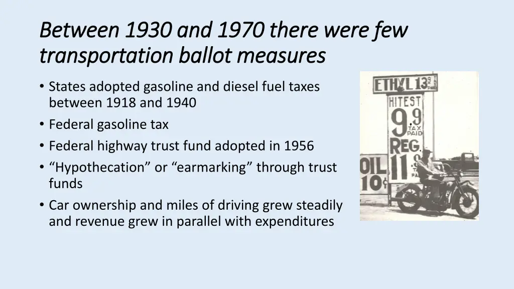 between 1930 and 1970 there were few between 1930