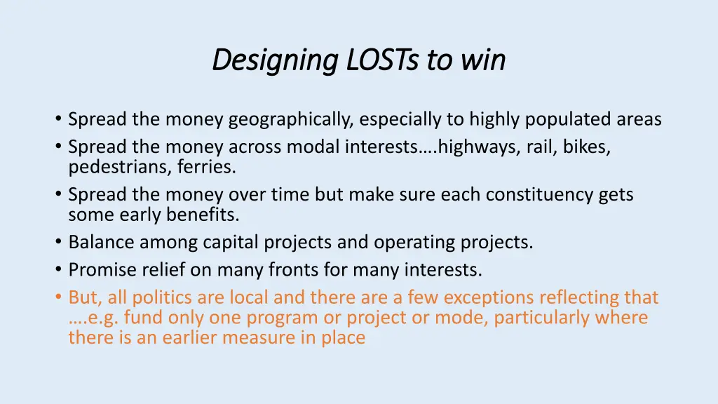 designing losts to win designing losts to win