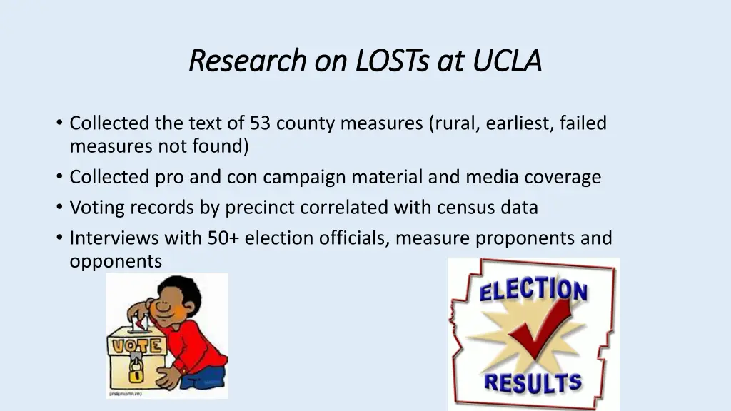 research on losts at ucla research on losts