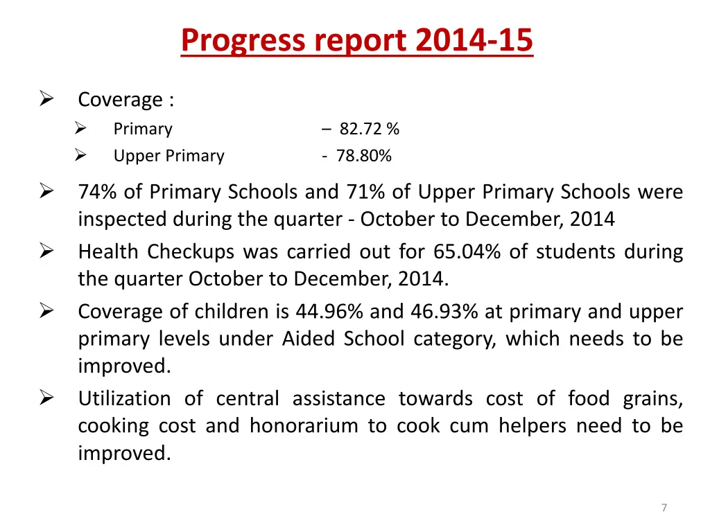 progress report 2014 15