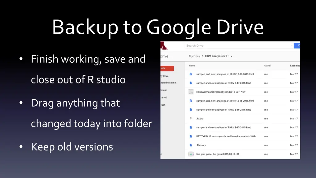 backup to google drive