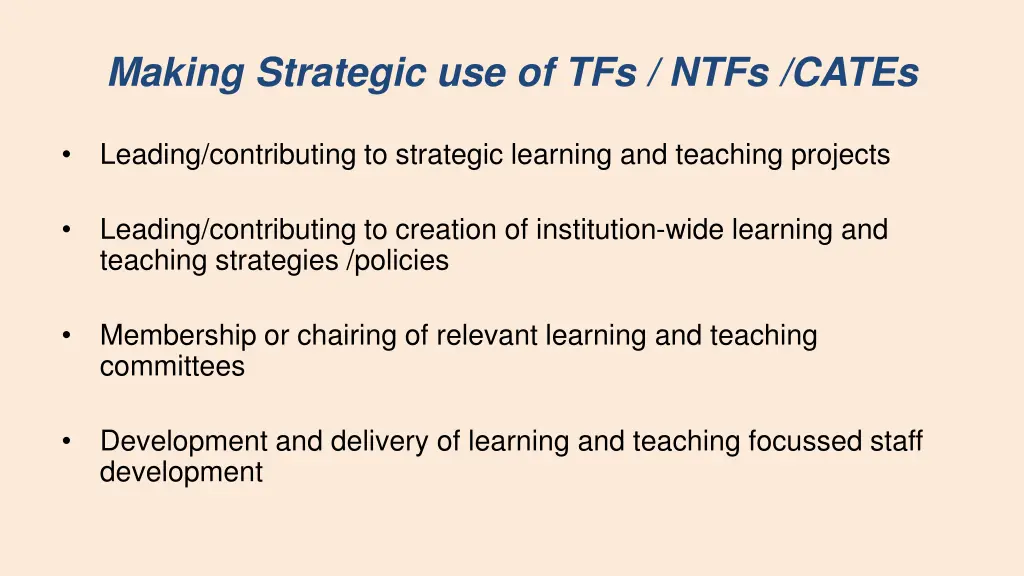 making strategic use of tfs ntfs cates