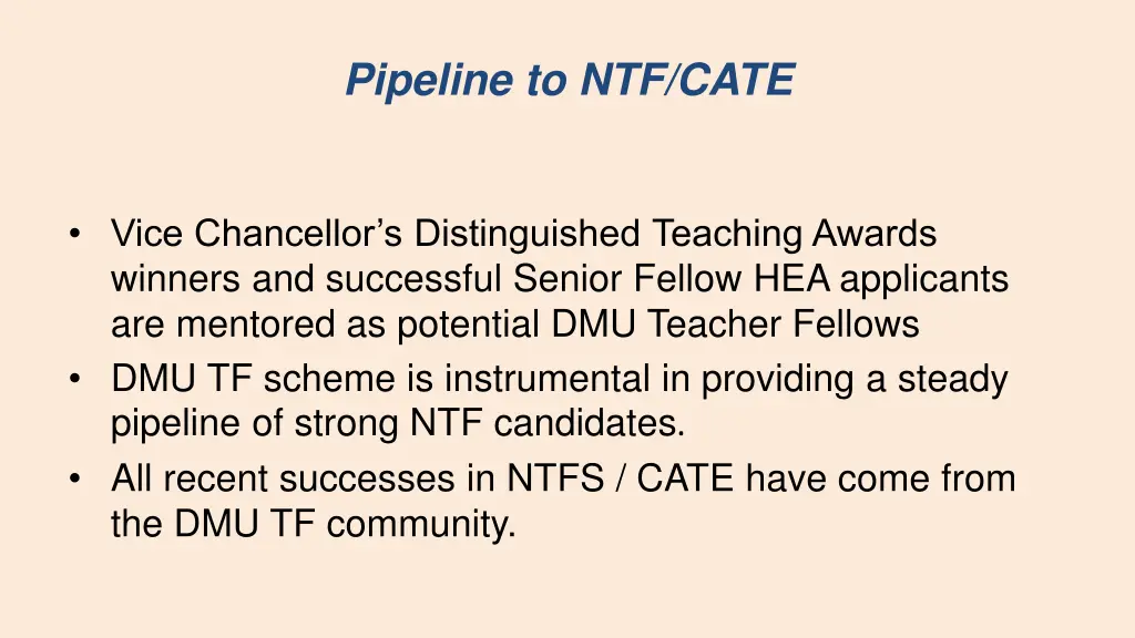 pipeline to ntf cate