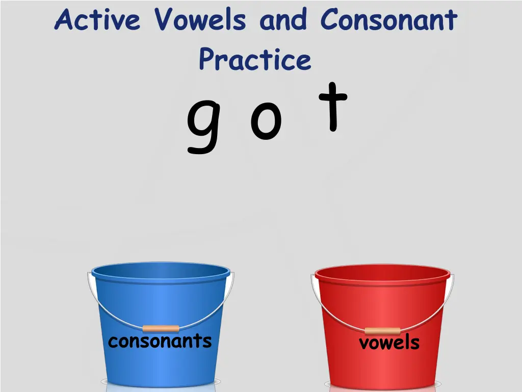 active vowels and consonant practice g o t