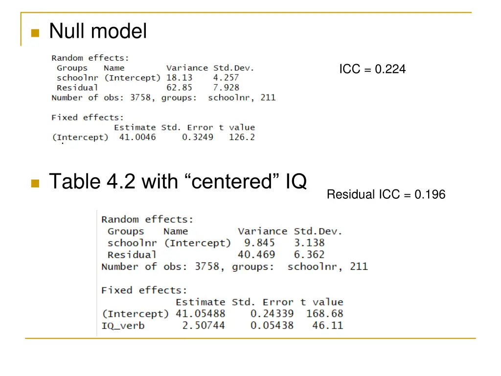 null model