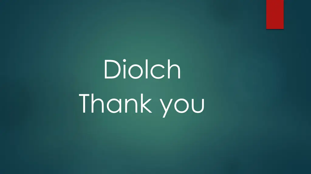 diolch thank you