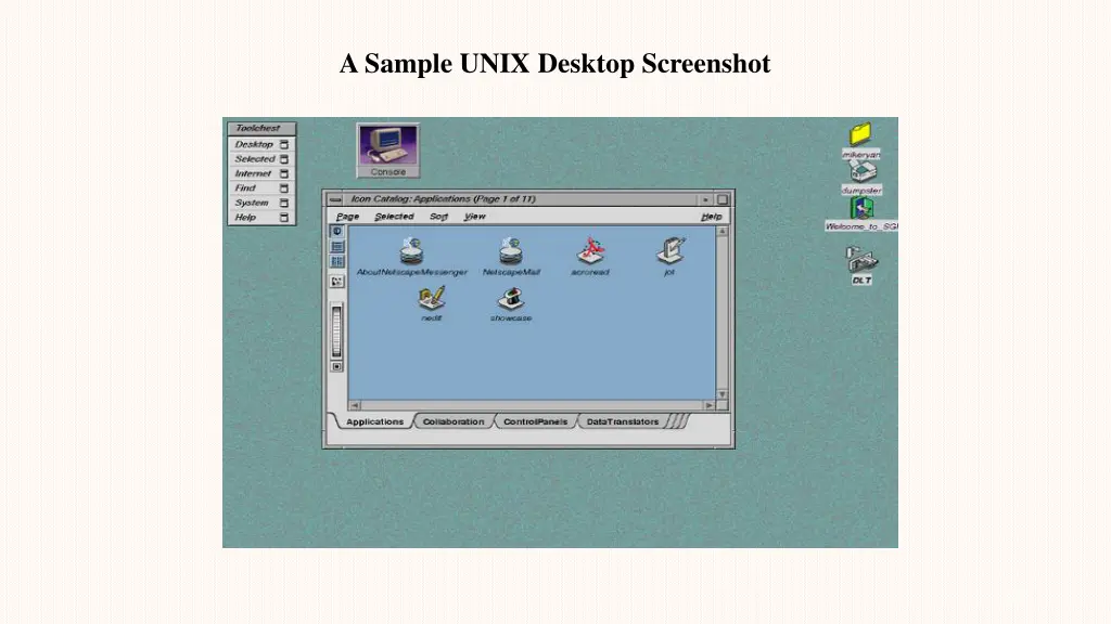 a sample unix desktop screenshot