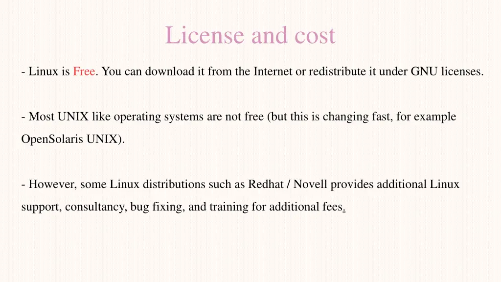 license and cost